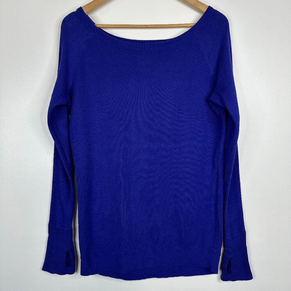 Lululemon Long Sleeve Reversible Sweater Top Cobalt Blue Size 6/8?